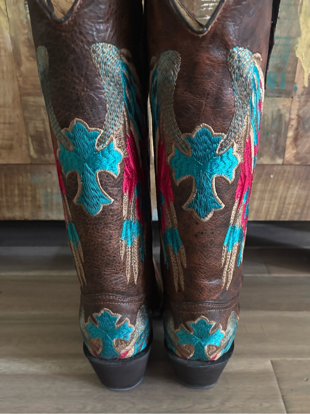 Tanner Mark Leather Cross Boots NWOT - Picture 6 of 8